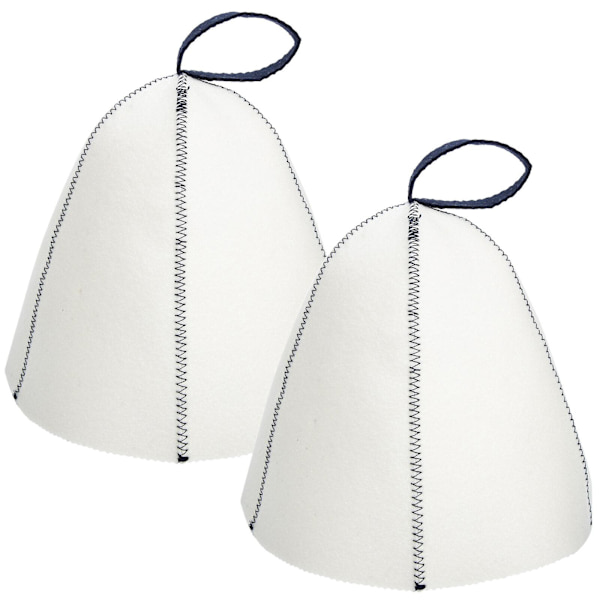 2 st Herrkepsar Basturum Hatt Bastukeps Traditionell Bastuhatt Anpassad Banya Hatt Beige 26,5x23cm