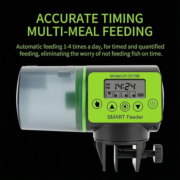 Automatic Aquarium Feeder, Large 200ml Capacity with Digital Timer
