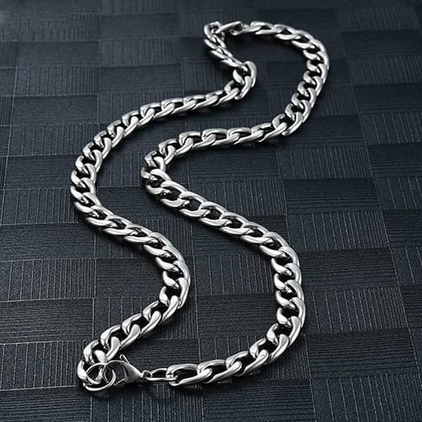 Silverhalsband Pansarlänk Silver 9mm