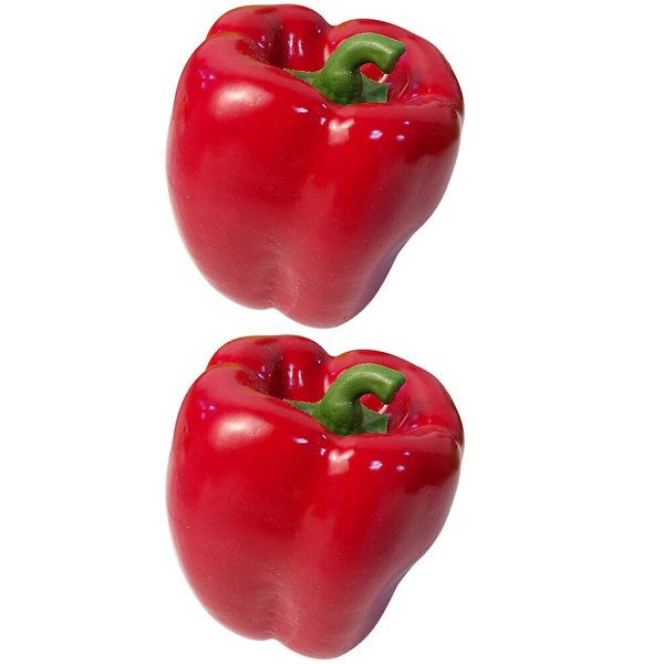 2 kpl Hedelmäkoriste Simulointi Paprika Lapset Leikkiä Leikkiä Hedelmämalli Koristeelliset Vihannekset Punainen 8.5X7.8X7.8CM Red 8.5X7.8X7.8CM