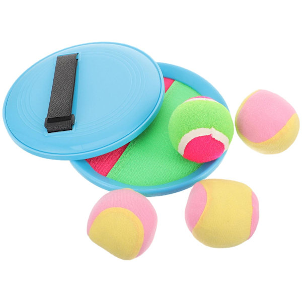1 Set Toss Catch Ball Sticky Sucker Mål Kasta Boll Utomhus Interaktiv Leksak Blå (1 Par Boll T