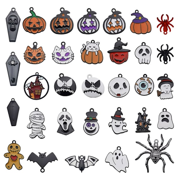Emblem Halloween Vedhæng Græskar Spøgelse Edderkop Bat Vedhæng til Ferie Smykker