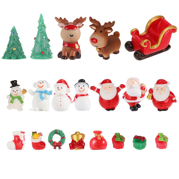 20 st Present Ornament Julfest Favor Jul Miniatyrer Jul Landskap Dekoration Jul M