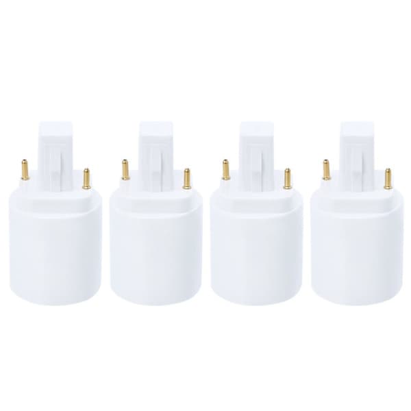 4 stk Profesjonell G24D til E27 2-pins lyspæreholderadapter
