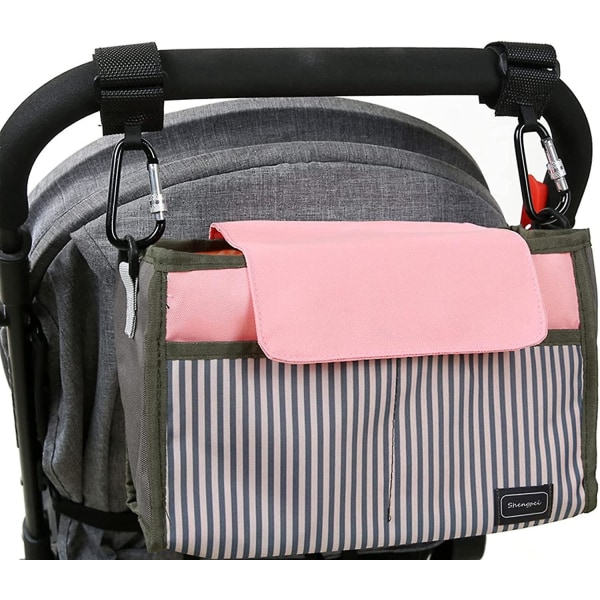 2 st Buggyklämmor med lås,svarta barnvagnskrokar Baby , barnvagnskarbinklämmor för att hänga shoppingväskor eller skötväskor på din vagn