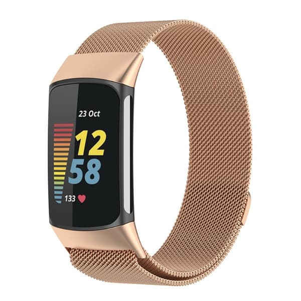 Milanese Loop Armbånd Fitbit Charge 6 Rosaguld{bt}