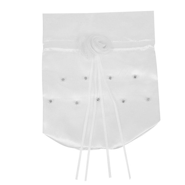 Håndveske Kvinner Satin Bryllup Bryllup Liten Pengesekk Perle Bryllupsgavepose Bryllupsposer Satin Bryllup Pengesekk Bryllupsdag Hvit 22X18.5CM