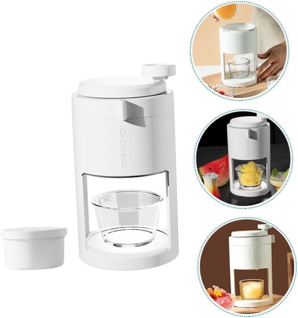 Portable Ice Crusher Manual Shaved Ice Machine Suitable for Smoothies Use Compact Size Suitable for Kitchen Easy to Clean