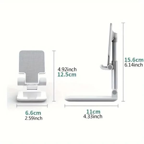 Mobile Phone Desk Stand, Foldable Desktop Holder, Suitable for Mobile Phones and Tablets, Universal Compatibility.