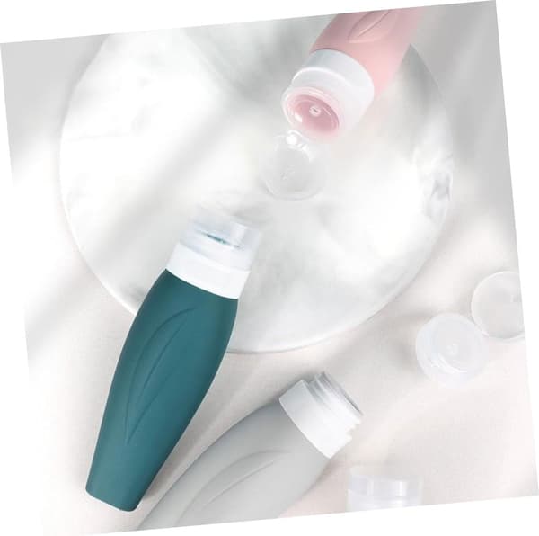 Travel Silicone Bottles Set 4pcs 90ml Small Refillable Lotion Containers with Storage Bag