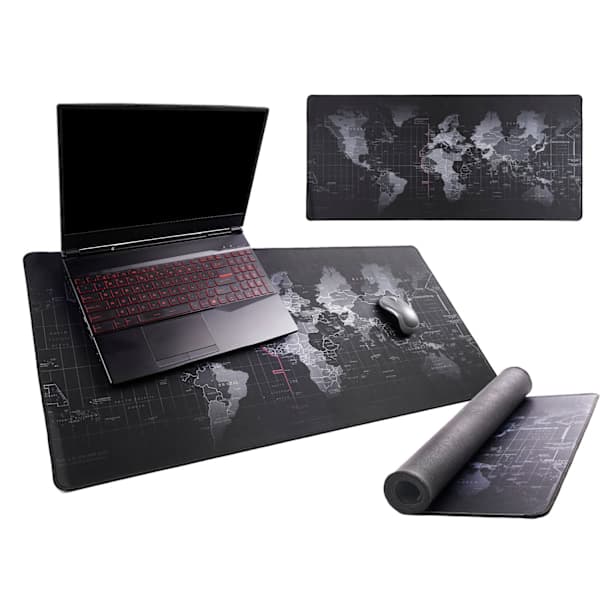 Desk pad with world map 40x90cm