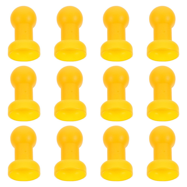 12 st Gula Tillbehör Plaststolpar Trappolinkapsling Stolpar Kappar RörändkappGula9X4.8CM