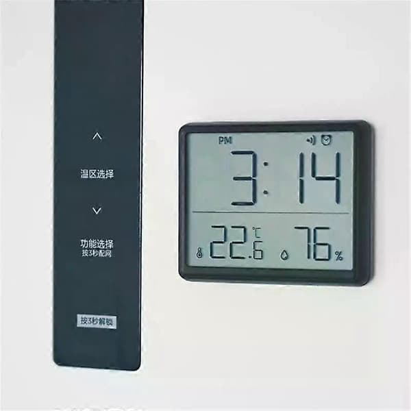 1 pc Digital Wall Clock Electronic Wall Mounted LCD Display Clock Multifunctional Temperature and Humidity Alarm Clock