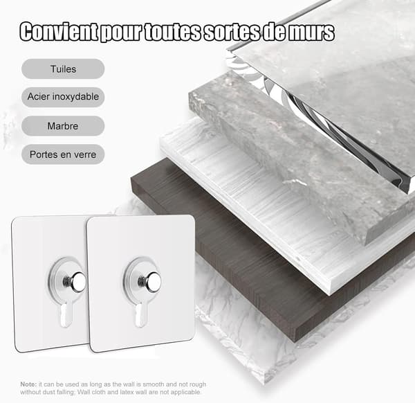10 Pieces - Self-Adhesive Nails Without Drilling - Self-Adhesive Frame Clip Hook