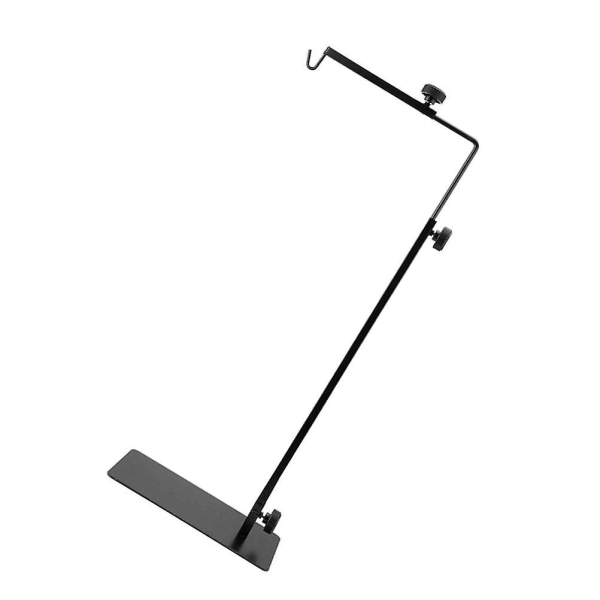 Reptil Varmelampe Stativ Reptil Pet Lampe Stativ Justerbar Lampe Stativ Metal Lampe Stativ Sort 64x30cm
