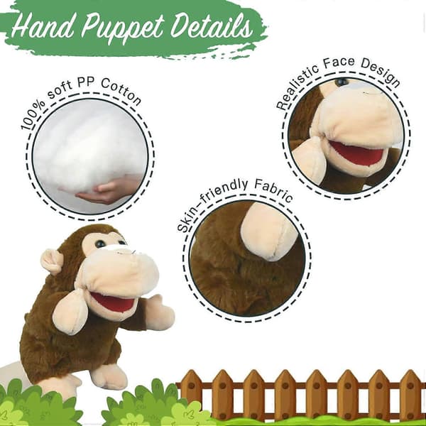 Monkey Puppet Monkey Plush Cute Rodent Stuffed Animal Dolls, Cute Role Play, Interactive Early Education Toys