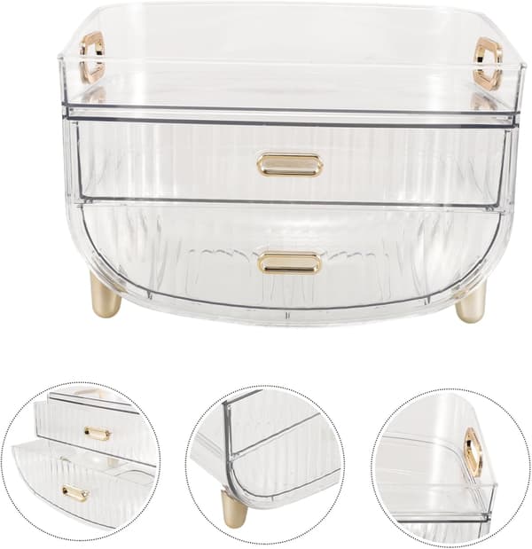 Large Makeup Box Desktop Jewelry Box Makeup Tool Organizer Skincare Organizer