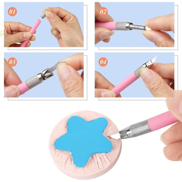 Gummiblockstempel-Snidning med Skärverktygssats, Snidning av Gummistämpel för Tryck, Tryck