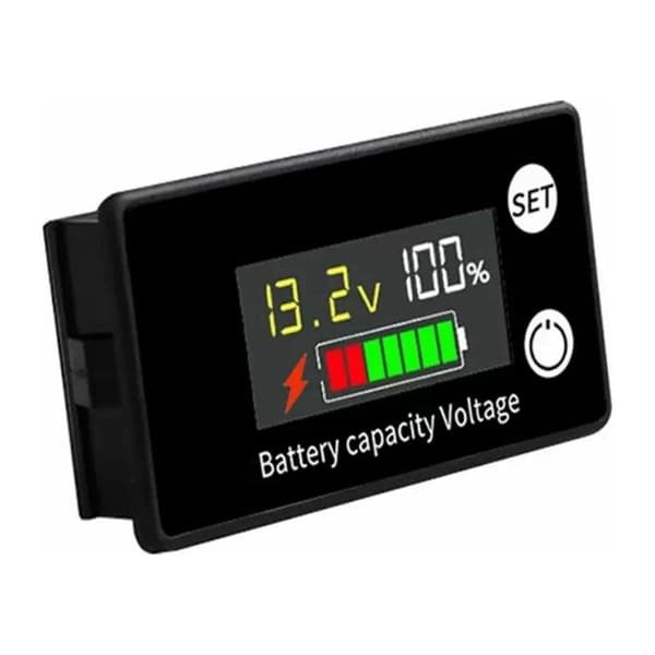 DC 8V-100V Batterivoltmeter, Kapacitetsindikator, Strømmåler til 12V, 24V og 48V Lithium-ion- og Blybatterier, LCD-display 6133A, 1 stk.
