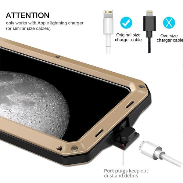 For Apple iPhone 13, Drop-proof Protective Case, Commuter Series, Gold