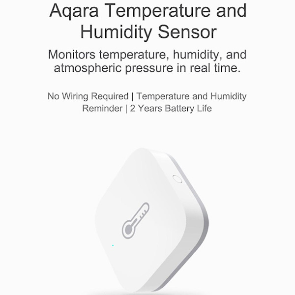 Temperatur- og Luftfugtighedssensor Smart Home Enhed Tryk Arbejde Hvid