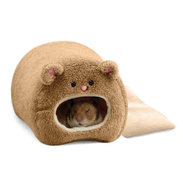 Vintervarm Hængekøje til Bur til Rotter Hamster Søde Bjørnehuse med Sengemåtte til Små Pelsdyr