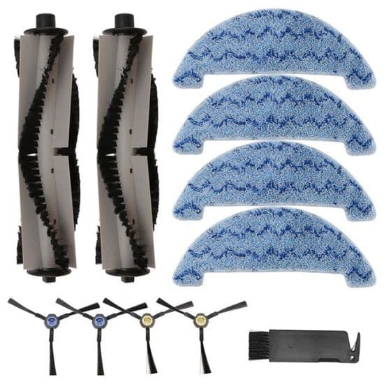 For PVCR 3900 IQ Robot Vacuum Cleaner Replacement Accessories: Roller, Main Side Brush, Mop, Cloth