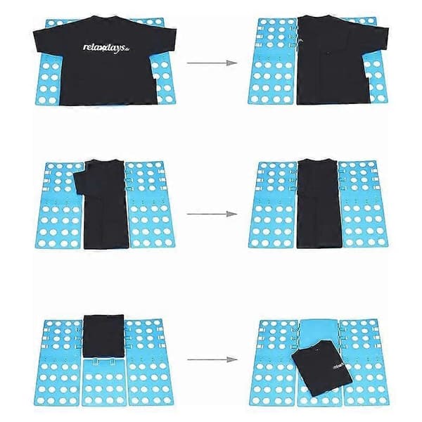 Folding Board Clothes 3rd Generation 68 x 57 Folding Machine Shirts Folding T-shirts Flip Flop, Blue, GU.B/bon