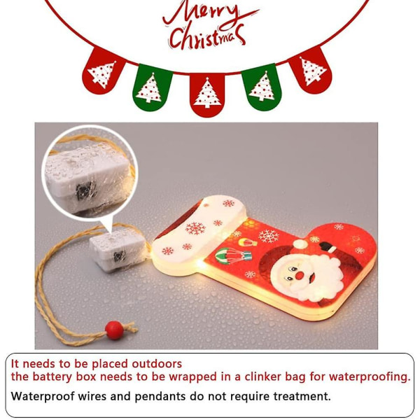 6 Pack juletrepynt Led-lys Lysende anheng Ornamenter Holiday Decor Gaver