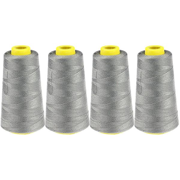 4-pack 2300 Yards Färgad Polyester Sytråd Grå Grönsakshackare Måltidsberedningsbehållare Kylskåp