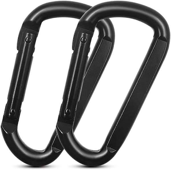 2 Stycken Klätterkarbinhakar, D-formade Klätterkarbinhakar, Självlåsande Karbinhakar