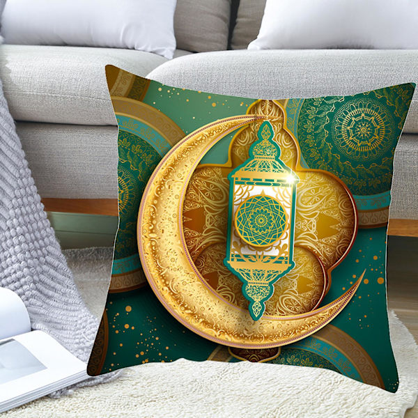 Style 2 Pudebetræk 45x45cm Pudebetræk Kvadratisk Guld Måne Stjerne Pudebetræk Til Sofa Seng Sofa Pudebetræk Dekorationselementer Style 2