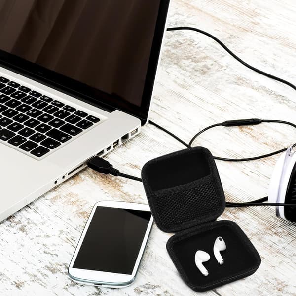 2 stk. lille elektronisk organiseringspose med netlomme, hovedtelefonetui og USB-kabelopbevaringspose