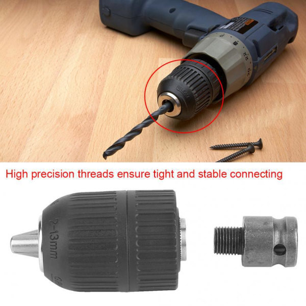 Nyckelfri 1/2\"(13mm) Borchuck Borchuckadapter för Slagborr Snabbkoppling
