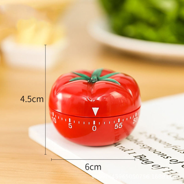 Kitchen Craft Mekanisk Opvindsur 60 Minutters Timer 360 Graders Roterende Tomatsform Køkken Kogetimer