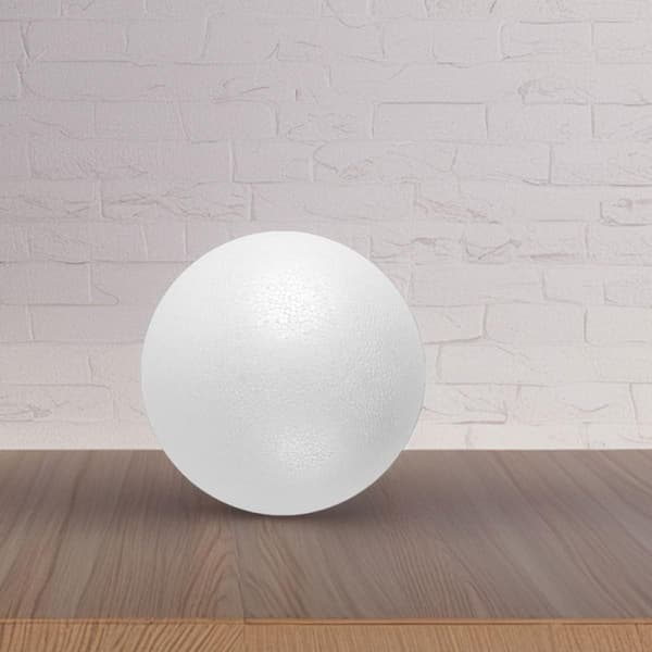 Stor hvid skumkugle 25 cm glat polystyrenkugle til gør-det-selv kunst og håndværk