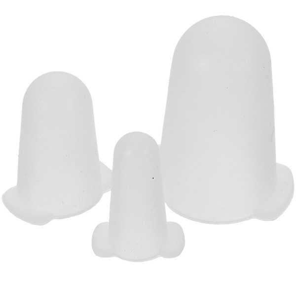 3 stk. Kakepipespissdeksler Kakedekorering Frostingspissdeksler Fleksible Silikondeksler Hvit 4,5X2,8