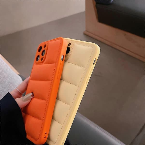 bavurmak iPhone 13 Pro Shockproof TPU PU Leather Case PC Protective Case Phone Cover with Inner Lining - Orange
