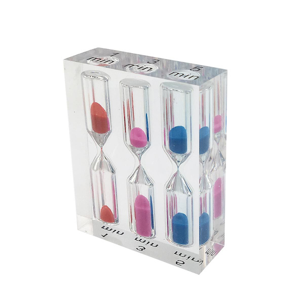 3 stk Mini Sandklokke Timer Barn Lekesett Leketimer Sandklokke Timer Barn Leke