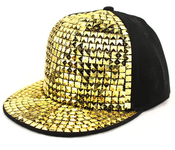 Herrkeps Hip Hop Flat Baseballkeps för Män Sequin Bling Snapback