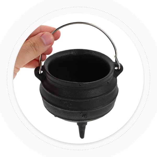 Cast Iron Incense Holder, Soot Container with Handle, Heat-Resistant Tripod Container