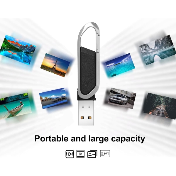 USB avainnippu (64 GB musta) 2 kpl