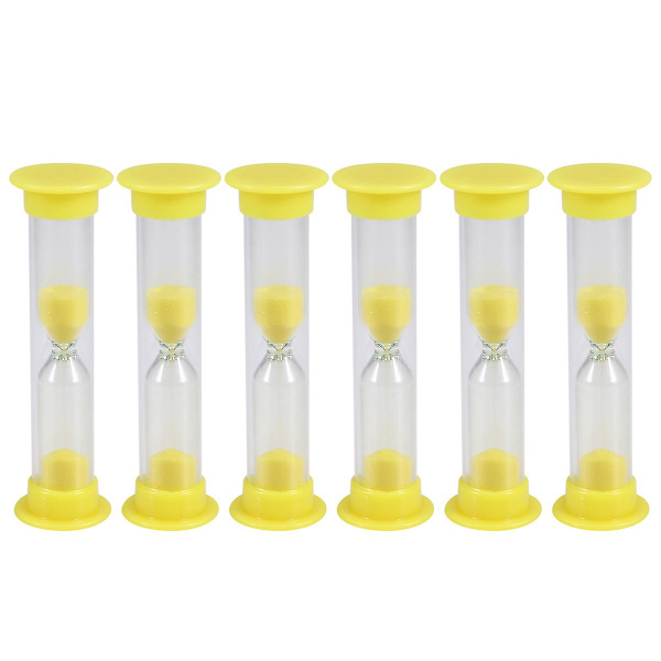 6 stk. Sandur Timer Sandur Legetøj Sandur Timer Sandur Tandbørste Timer