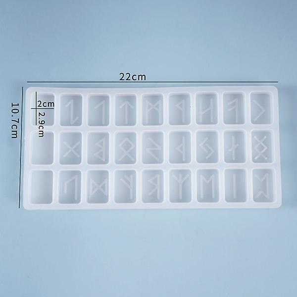 DIY Kristall Epoxy Form Lewen Bokstäver Form Alfabetet Silikonform DIY Tillbehör Vit 22X10.7X1cm White 22X10.7X1cm
