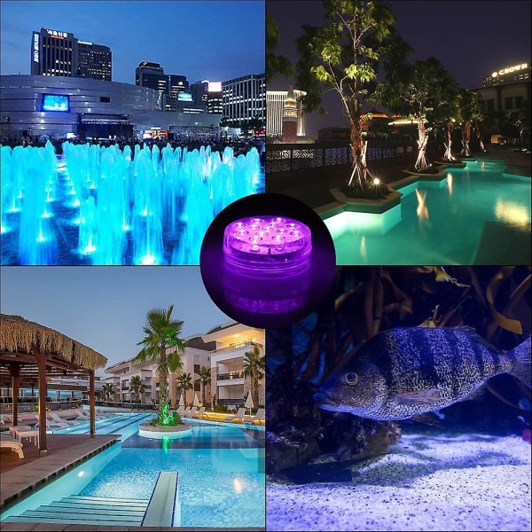 Underwater LED Lys 10 LED IP68 Vandtæt Under Vand LED Lys