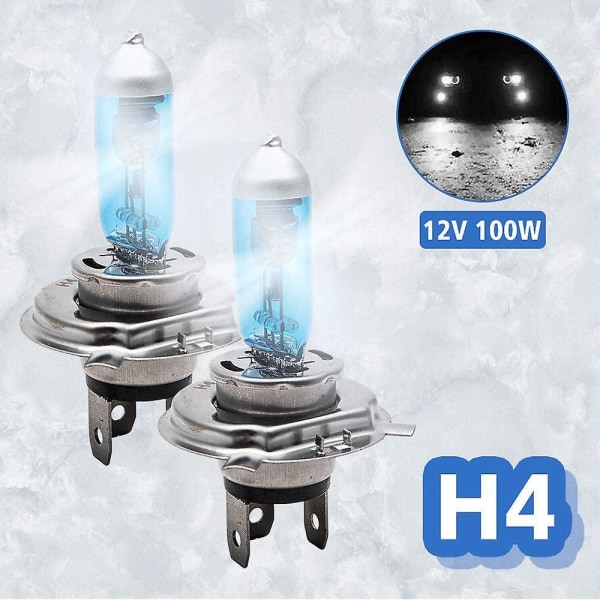 Xenon Halogen Frontlykter H412v100w Ultra-hvitt Lys Forlykt Tåkelys Fjernlys Nærlys 4-pakning
