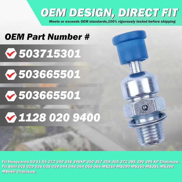 Dekompressionsventil til STIHL 024 026 036 MS240 MS260 MS360 MS440, Universal Cylinder Ventil Tilbehør-FM-