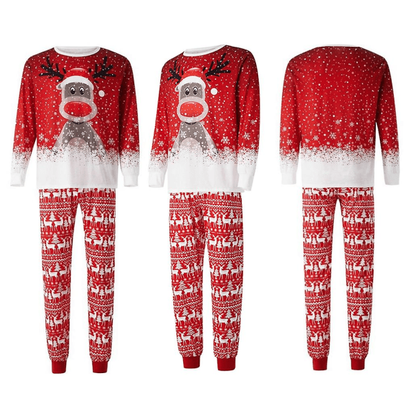 Julpyjamas Familjepresent Långärmad Julpyjamas Set Mamma XL