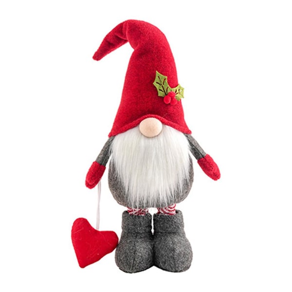 Udtrækkelig Julenisse med LED-lys Svensk Gnome Skandinavisk Tomte Elf Ornament Thanksgiving GiftHan