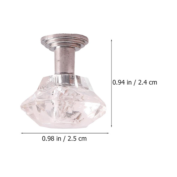 2 stk Miniatyr Møbler Miniatyr Lampe Krystall Lysekrone Mini Lysekrone Modell Mini Lysekrone O Silver 2.5x2.5x2.4cm